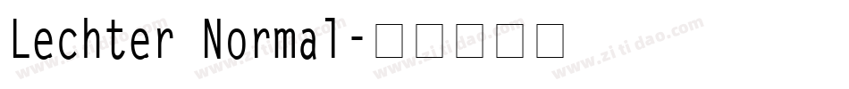 Lechter Normal字体转换
